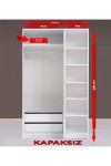Kenyap Plus 814125 Kapaksız Giysi Odası Dolabı 2 modüllü 125 cm Beyaz