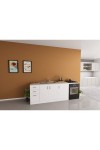Kenyap Rainbow Alt Mutfak Beyaz 180cm Laminat Tezgah Dahil
