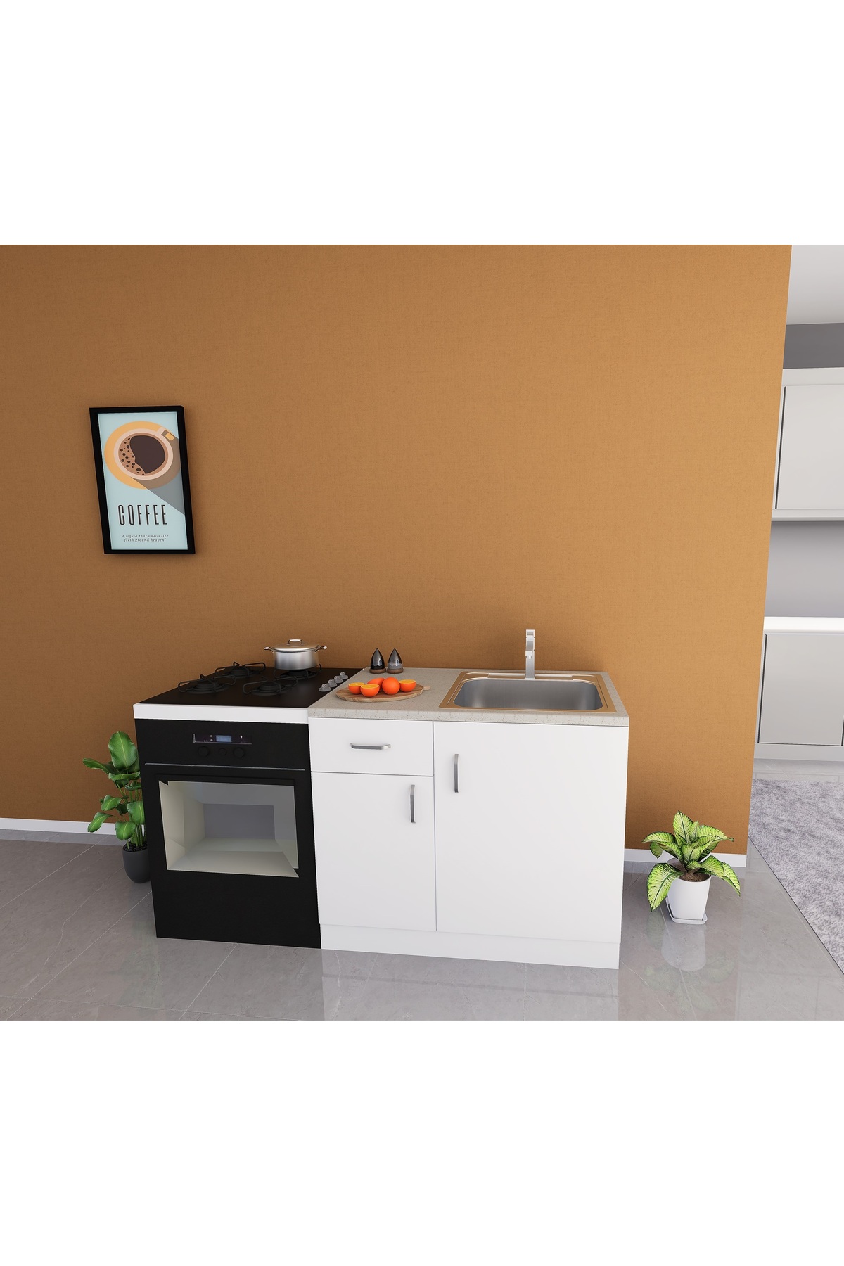 Kenyap Viki Mutfak Alt Dolabı 100 Cm Laminat Tezgah Dahil Kenyap Viki Mutfak Alt Dolabı 100 Cm Laminat Tezgah Dahil