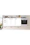 Kenyap Rainbow Alt Mutfak Beyaz 180cm Laminat Tezgah Dahil