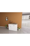 Kenyap Summer Mutfak Alt Dolabı 120 Cm Laminat Tezgah Dahil