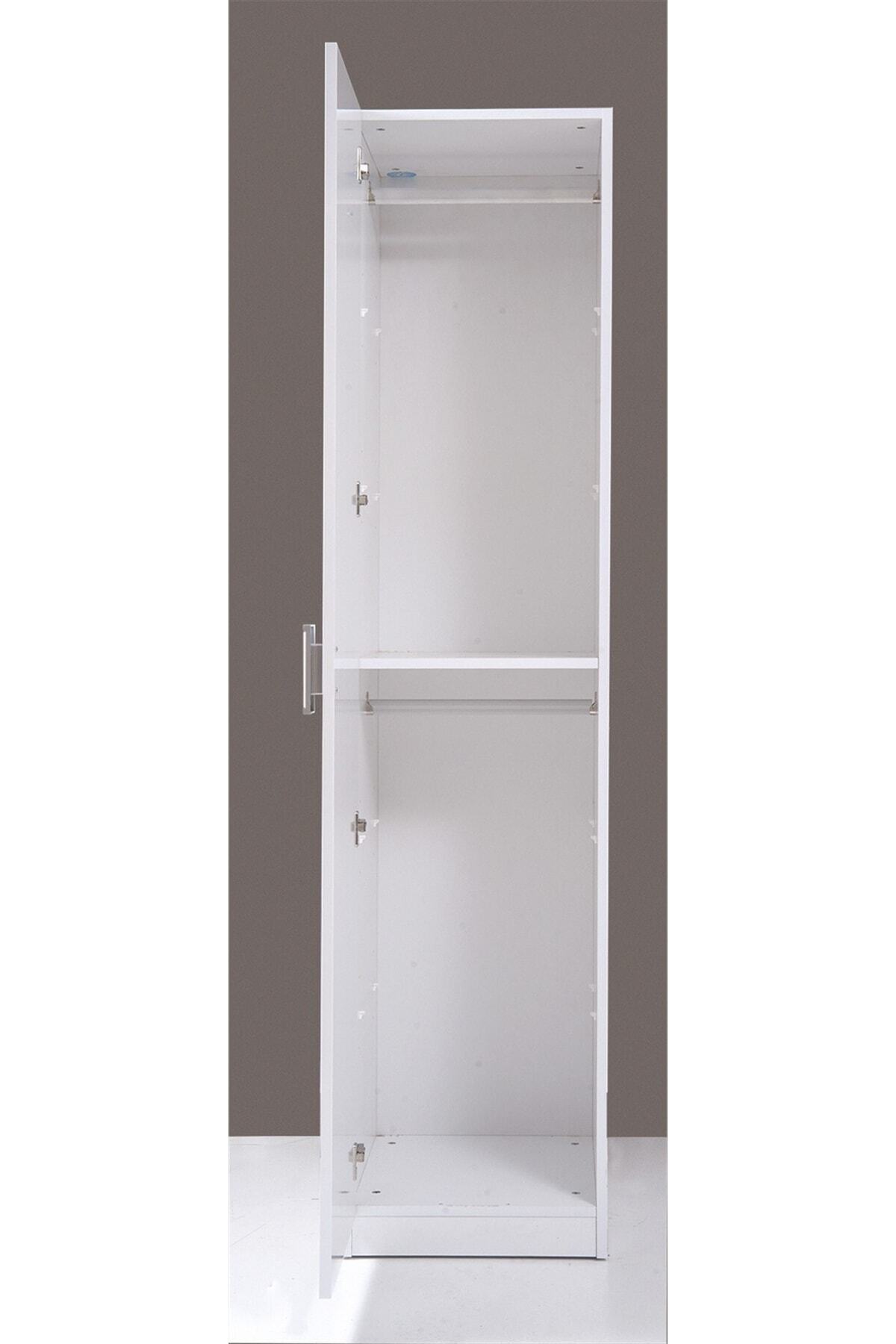 Kenyap Plus 813024 Stella Tek Kapaklı Askılıklı Gardırop Parlak Beyaz Kenyap Plus 813024 Stella Tek Kapaklı Askılıklı Gardırop Parlak Beyaz