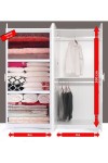Kenyap Plus 812180 Stella 4 Kapaklı Yorgan Yatak Raflı ,Askılıklı Parlak Beyaz Gardırop 180 cm Kenyap Plus 812180 Stella 4 Kapaklı Yorgan Yatak Raflı ,Askılıklı Parlak Beyaz Gardırop 180 cm