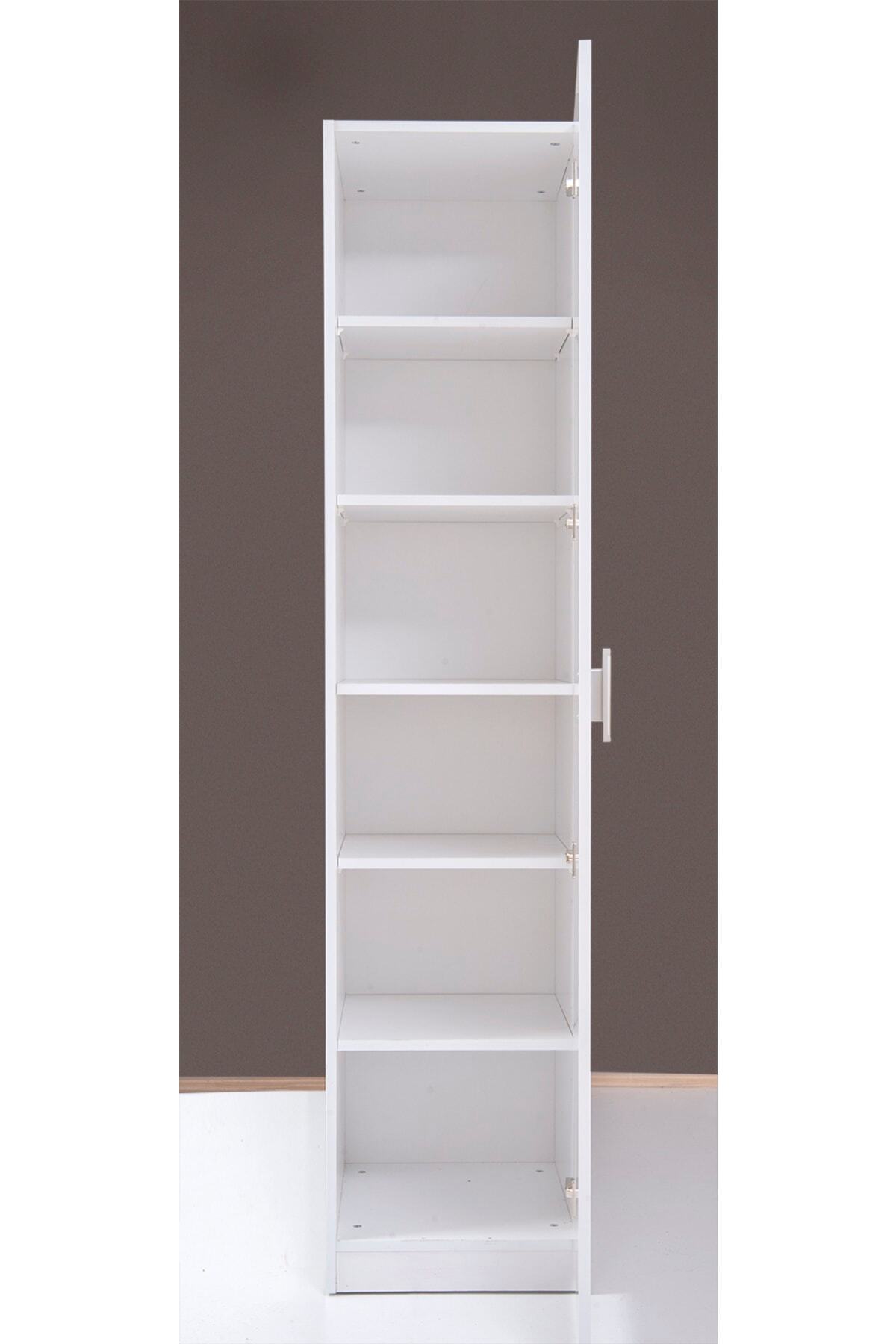 Kenyap Plus 812461 Stella Tek Kapaklı Raflı Gardırop - Beyaz Kenyap Plus 812461 Stella Tek Kapaklı Raflı Gardırop - Beyaz