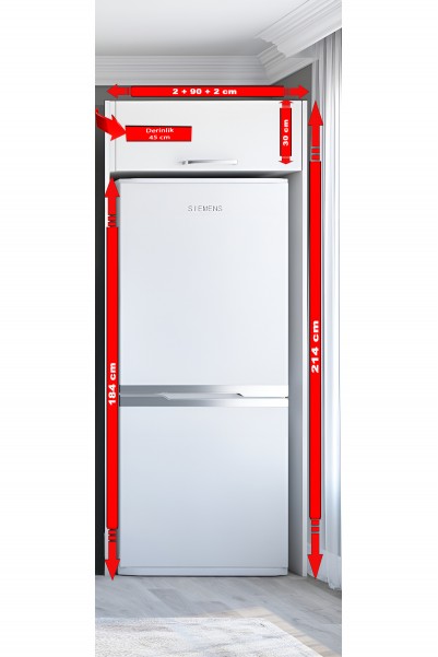 Kenyap Buzdolabı 2 Yan Paneli Ve B.üzeri Dolabı Parlak Beyaz 90 Cm Kenyap Buzdolabı 2 Yan Paneli Ve B.üzeri Dolabı Parlak Beyaz 90 Cm