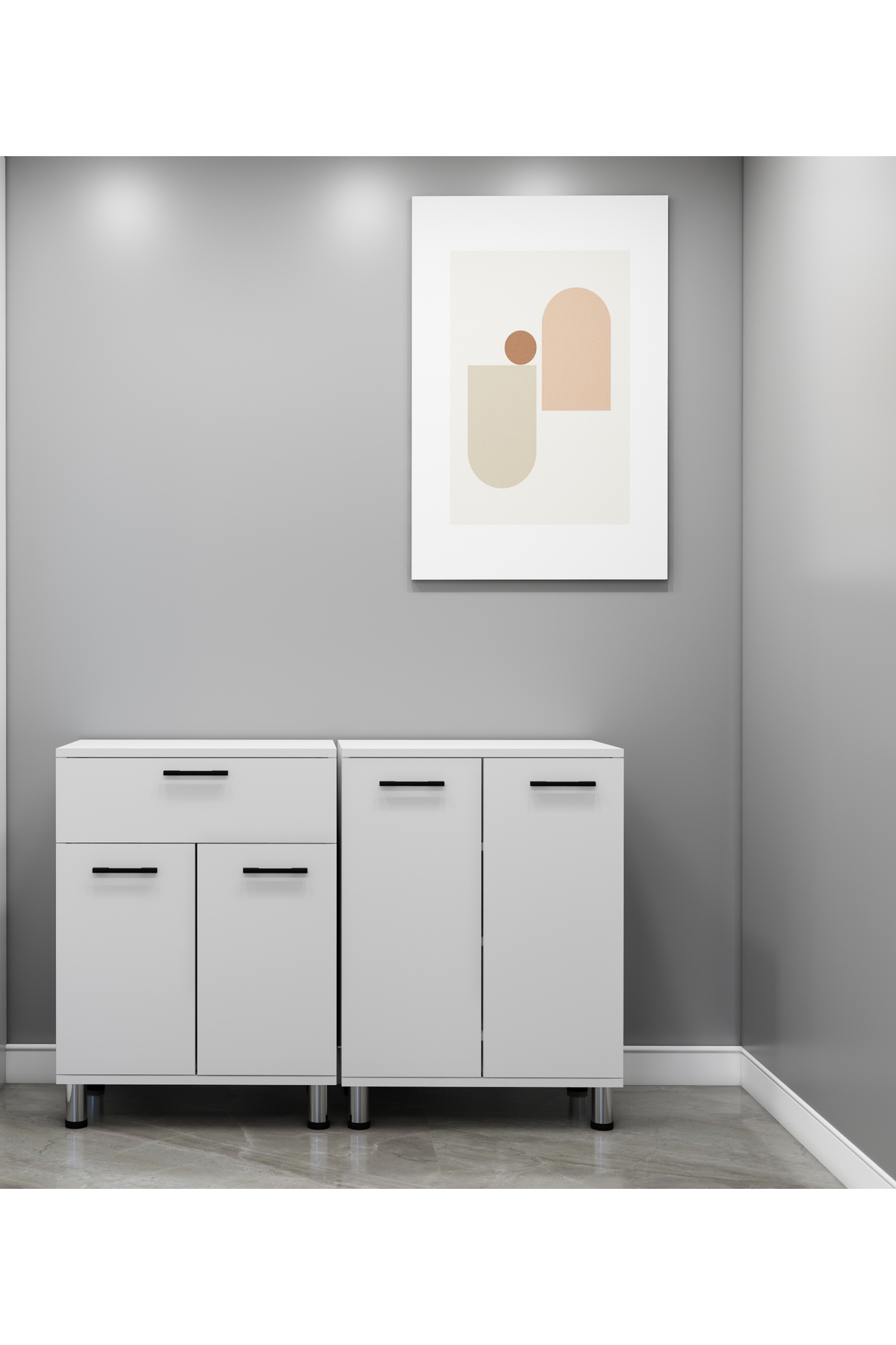 Kenyap Modüler Ayakkabılık , Kendı Dolabını Kendin Tasarla 60 x 82 İki Adet ,Tek çekmeceli