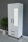Kenyap Eko İki Kapaklı İki Çekmeceli 70 x 184 Gardrob Aynalı