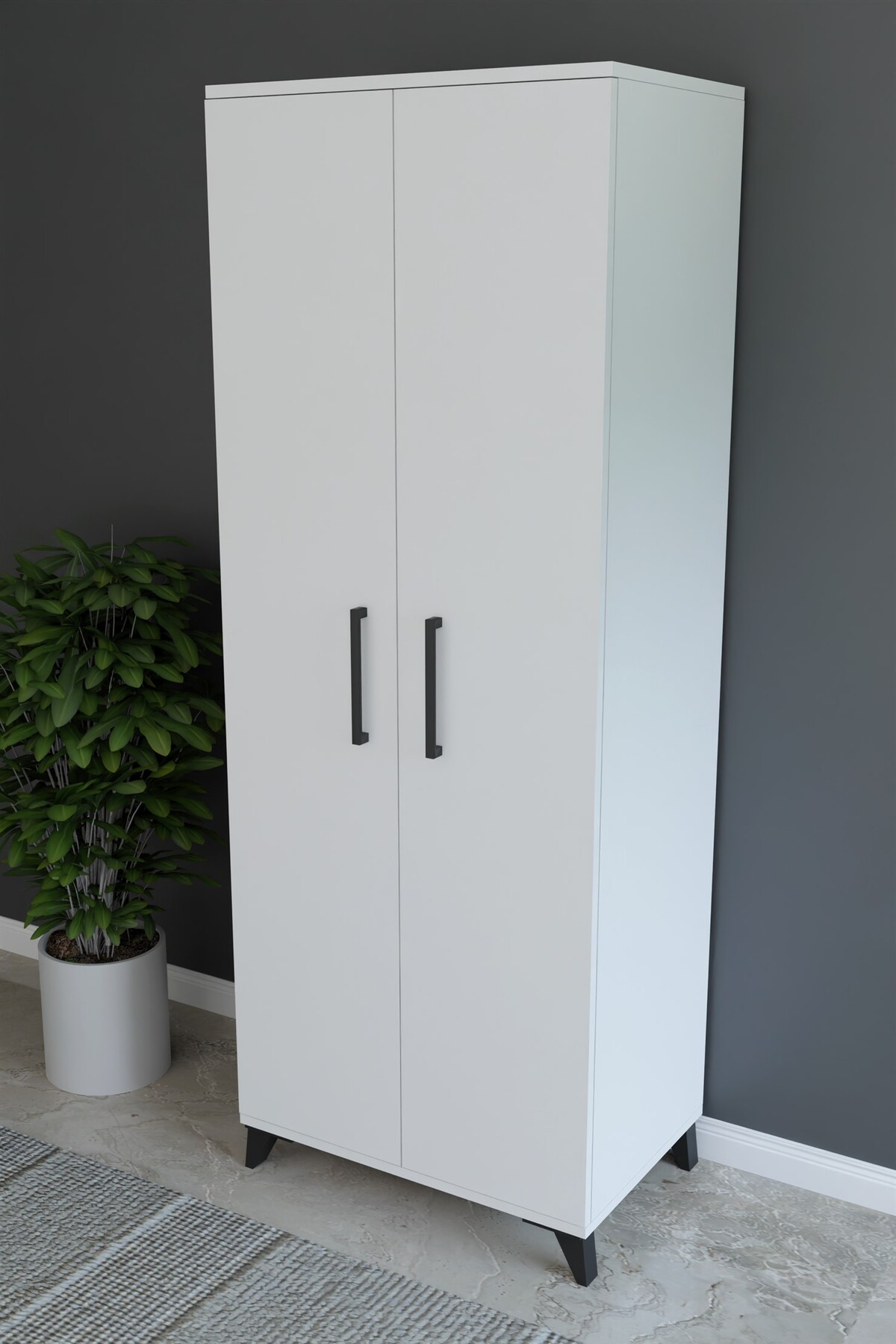 Kenyap Eko İki Kapaklı İki Çekmeceli 70 x 184 Gardrob