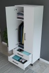 Kenyap Eko İki Kapaklı İki Çekmeceli 70 x 184 Gardrob