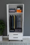 Kenyap Eko İki Kapaklı İki Çekmeceli 70 x 184 Gardrob