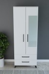 Kenyap Eko İki Kapaklı İki Çekmeceli 70 x 184 Gardrob Aynalı