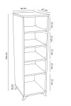 Kenyap Eko Tek Kapaklı Raflı 40 x 184 Gardrob Kenyap Eko Tek Kapaklı Raflı 40 x 184 Gardrob