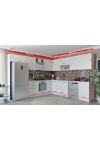Kenyap Vegas Ankastre L Mutfak 590 Cm Beyaz Tezgah Hariç Model 3 Kenyap Vegas Ankastre L Mutfak 590 Cm Beyaz Tezgah Hariç Model 3