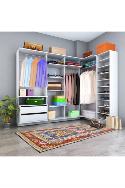 Kenyap Plus 817511 Flexi Kapaksız Giysi Dolabı Beyaz 325 Cm