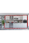 Kenyap Vegas 320 Ankastre Mutfak HİGH GLOSS Beyaz 320 cm Tezgah Hariç
