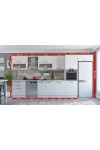 Kenyap Vegas 425 Ankastre HİGH GLOSS Mutfak Beyaz 425 cm Tezgah Hariç