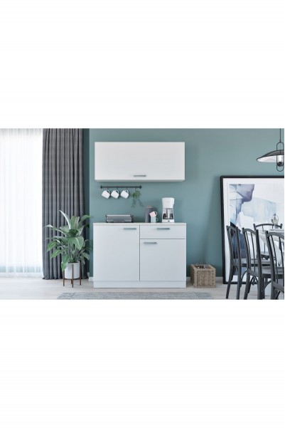 Kenyap Uvo Dar Mutfak Dolabı 120 Cm Laminat Tezgah Dahil